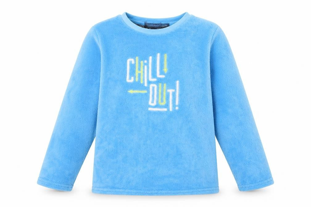 CHILL OUT Boys Blue Solid Polyester  Pyjama Top Size 10-11 Years   - CHILL OUT