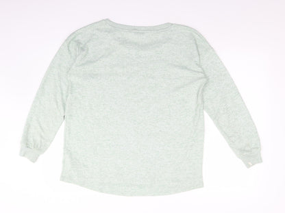 Next Womens Green Crew Neck  Polyester Pullover Jumper Size 12