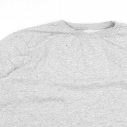 F&F Womens Grey  Cotton Pullover Sweatshirt Size L