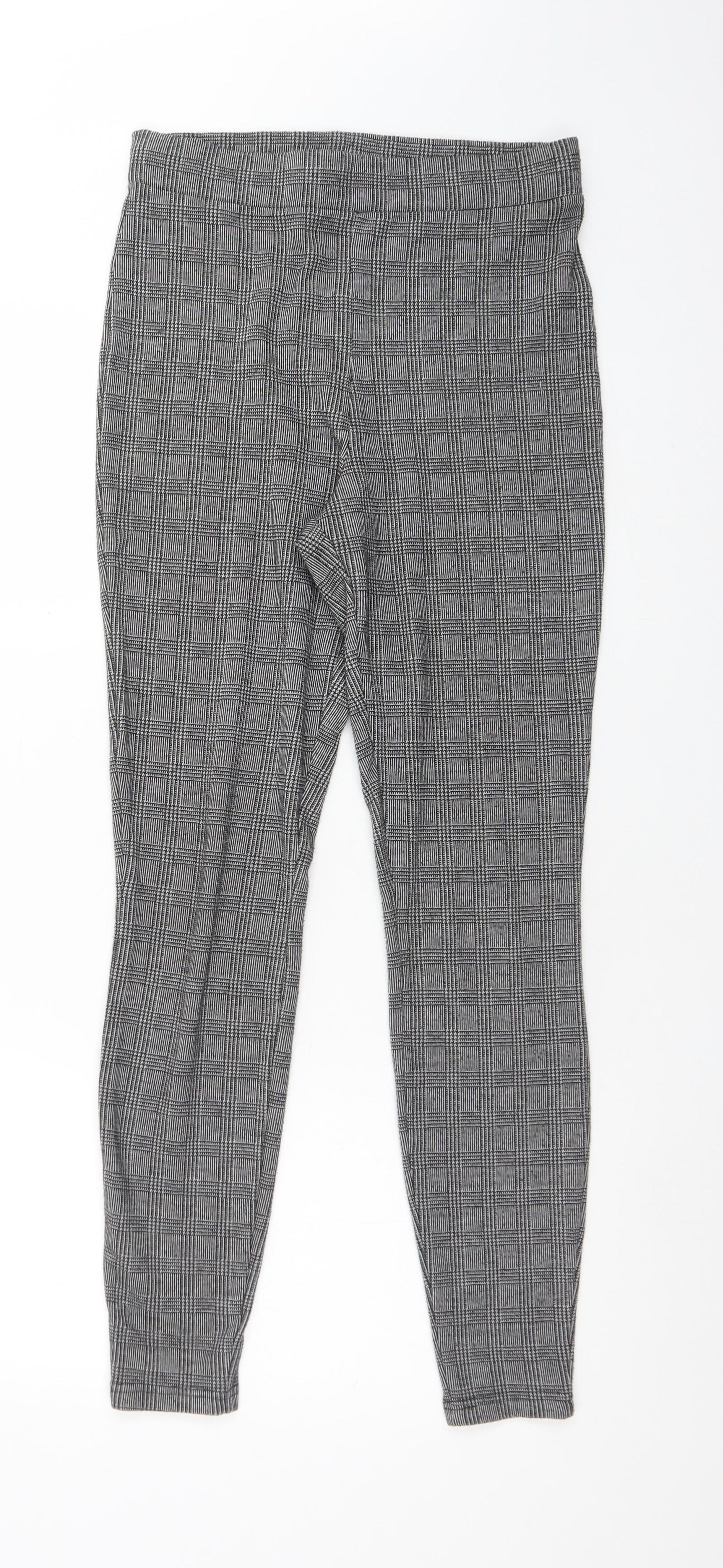 Papaya Womens Multicoloured Houndstooth Polyester  Trousers Size 10 L28 in Regular