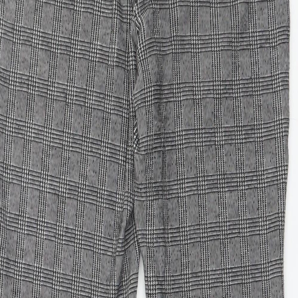 Papaya Womens Multicoloured Houndstooth Polyester  Trousers Size 10 L28 in Regular