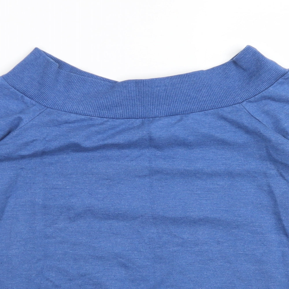 Peacocks Womens Blue  Polyester Pullover Sweatshirt Size 10
