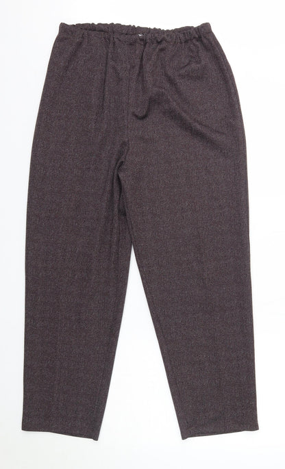 Preworn Womens Purple  Polyester Dress Pants Trousers Size 20 L27 in Regular