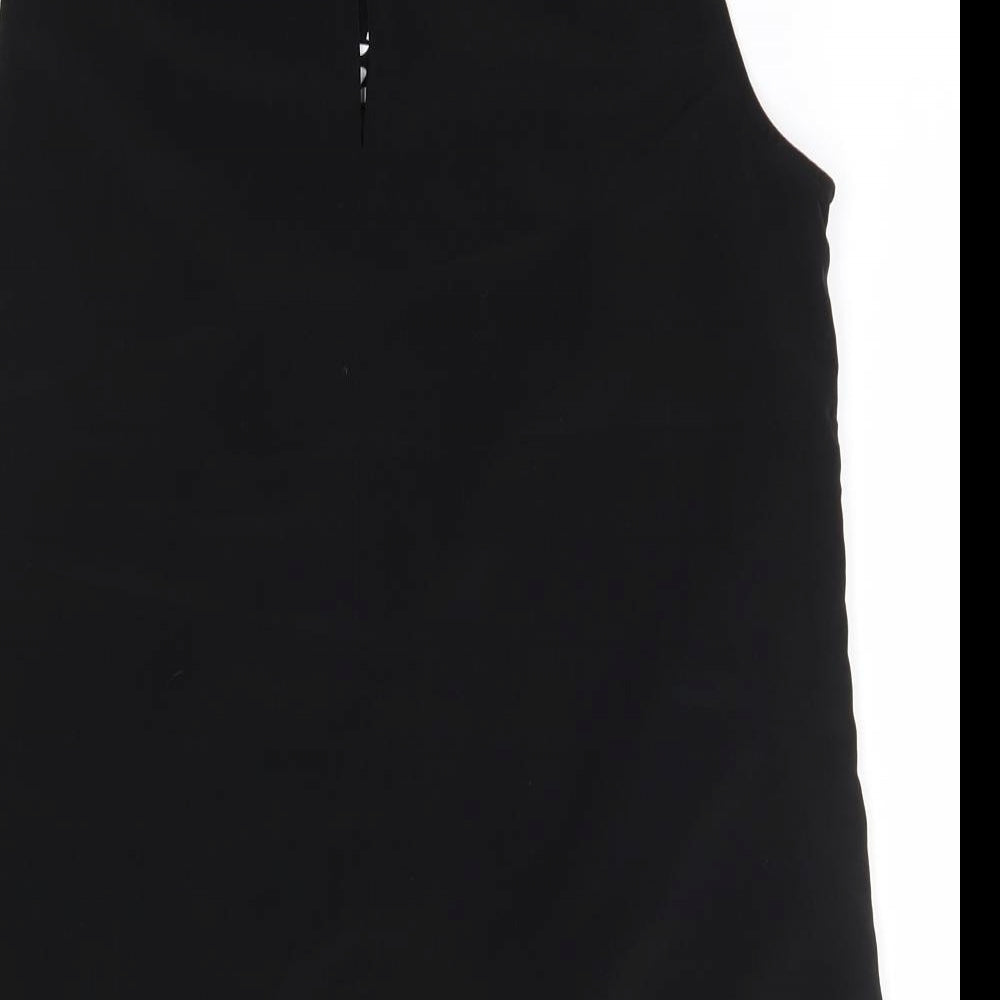 Maison Scotch Womens Black  Polyester Basic Blouse Size M Round Neck