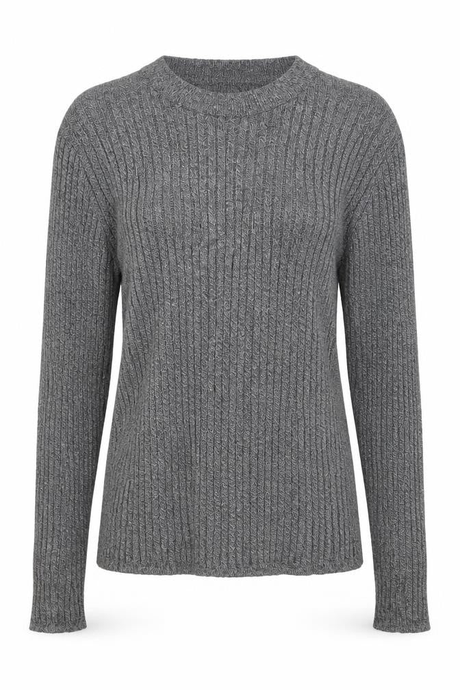 Primark Womens Grey Round Neck  Cotton Pullover Jumper Size M