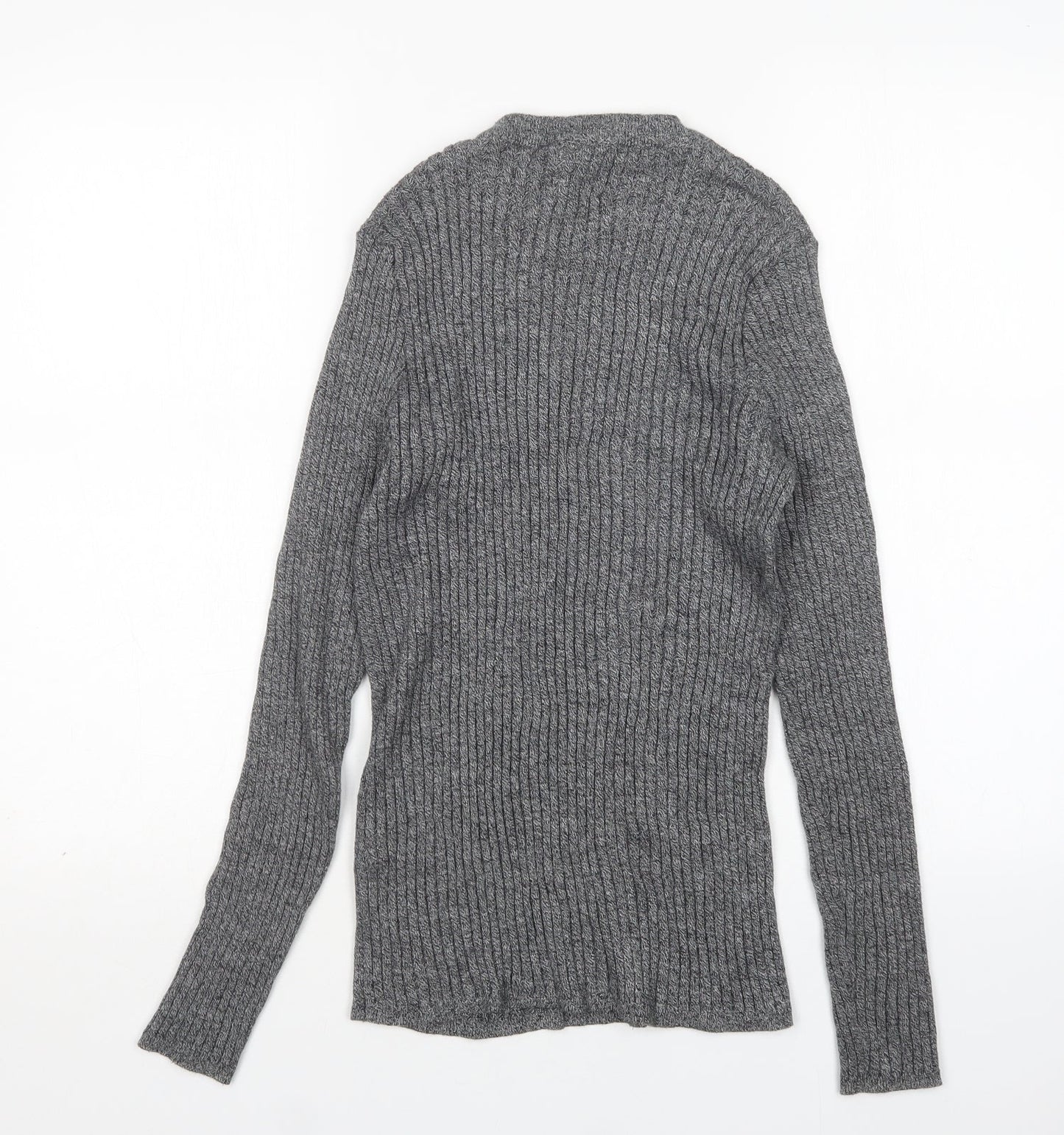 Primark Womens Grey Round Neck  Cotton Pullover Jumper Size M