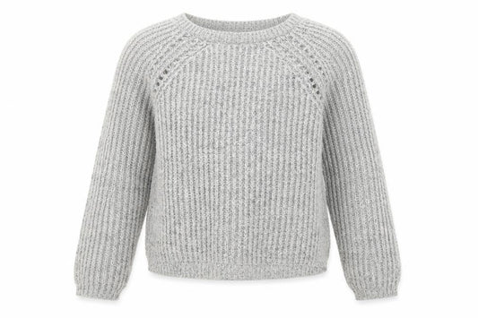 H&M Girls Grey Round Neck  Acrylic Pullover Jumper Size 11-12 Years