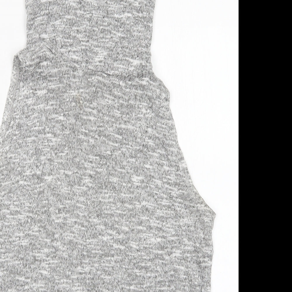 New Look Womens Grey Roll Neck  Viscose Vest Jumper Size 14