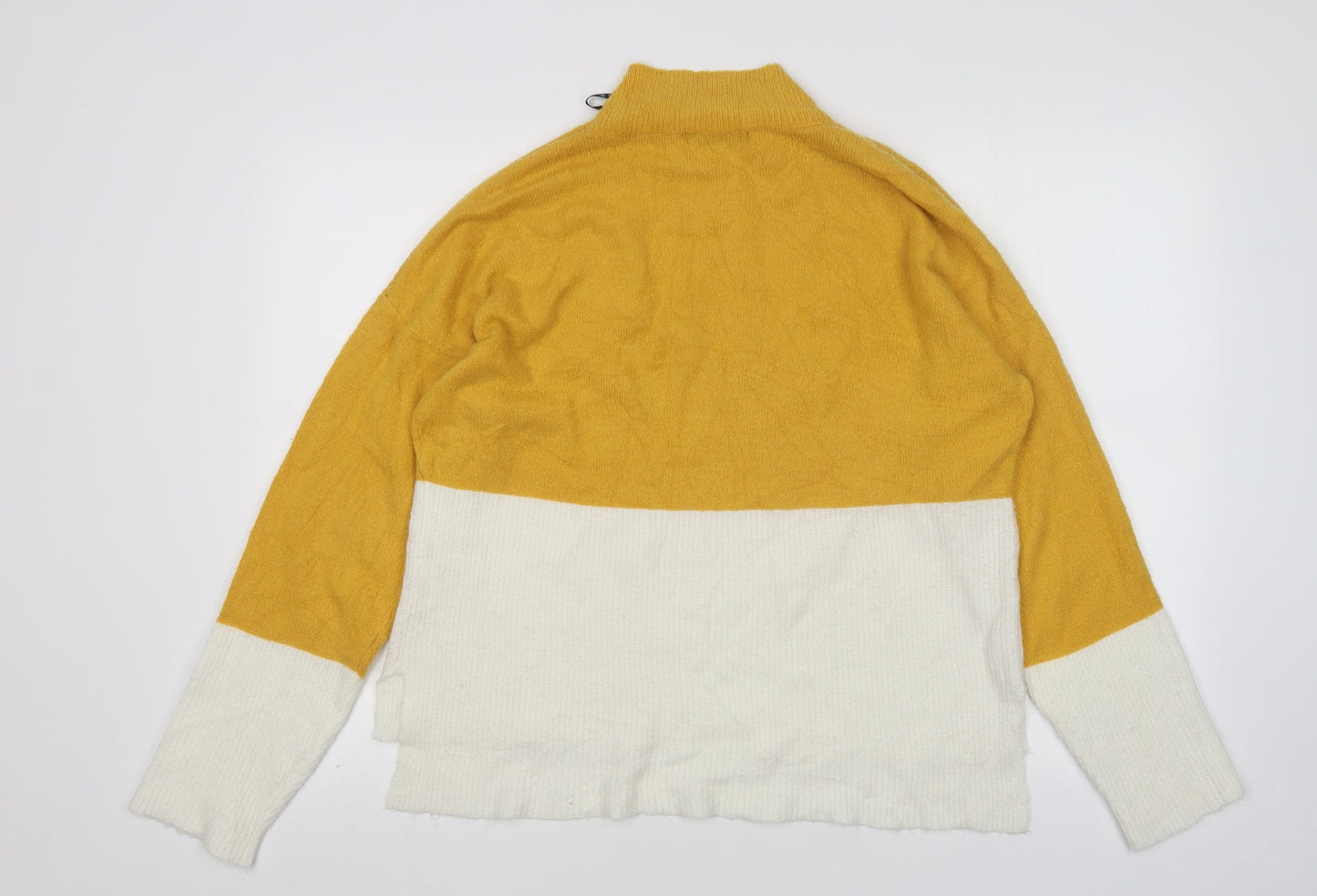 Missguided Womens Multicoloured Mock Neck  Acrylic Pullover Jumper Size M