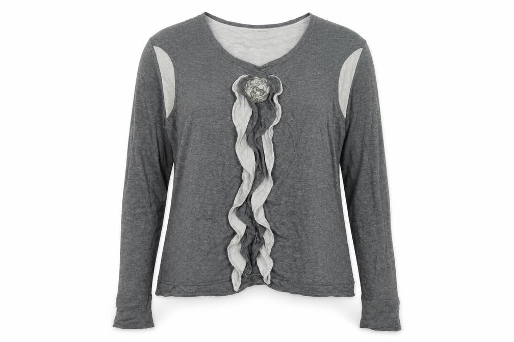 All Beutiful Womens Grey Round Neck  Polyester Pullover Jumper Size 16