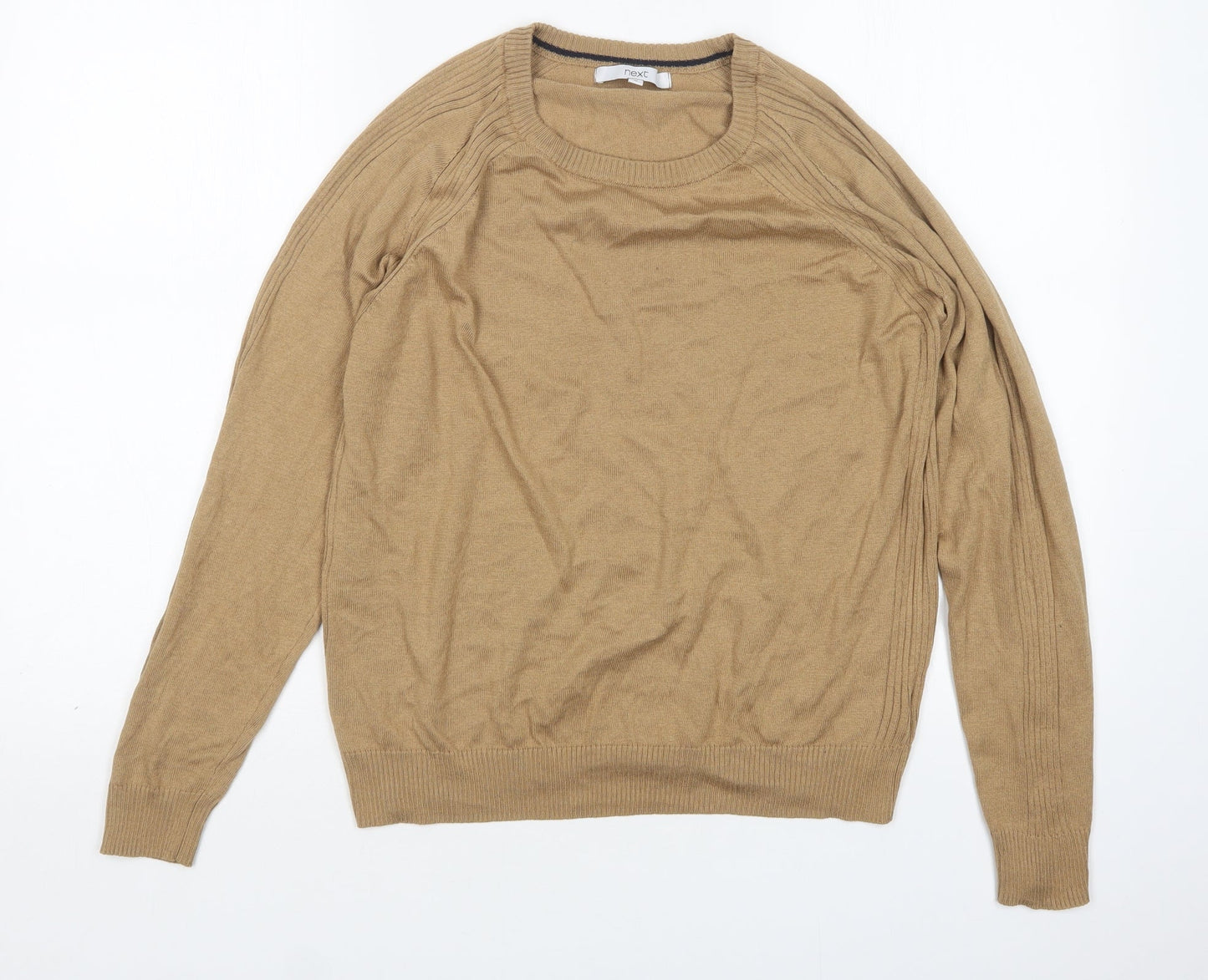 NEXT Womens Beige Round Neck  Polyester Pullover Jumper Size M
