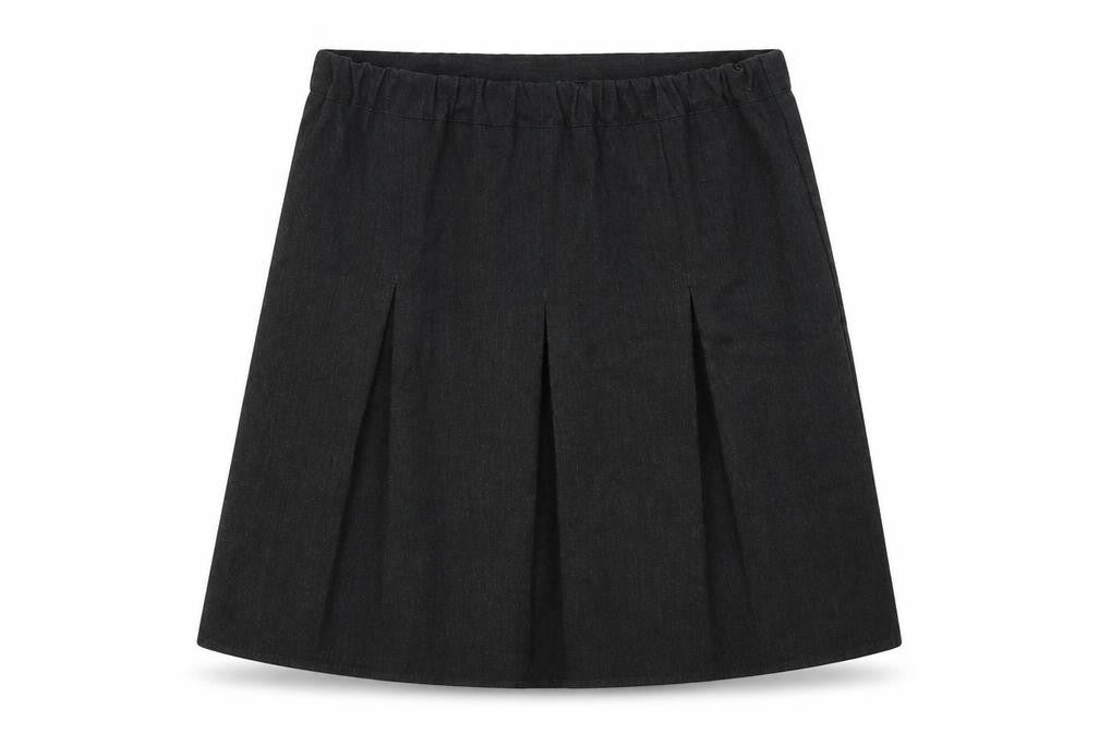 George Girls Grey  Polyester A-Line Skirt Size 8-9 Years  Regular Button - School Wear