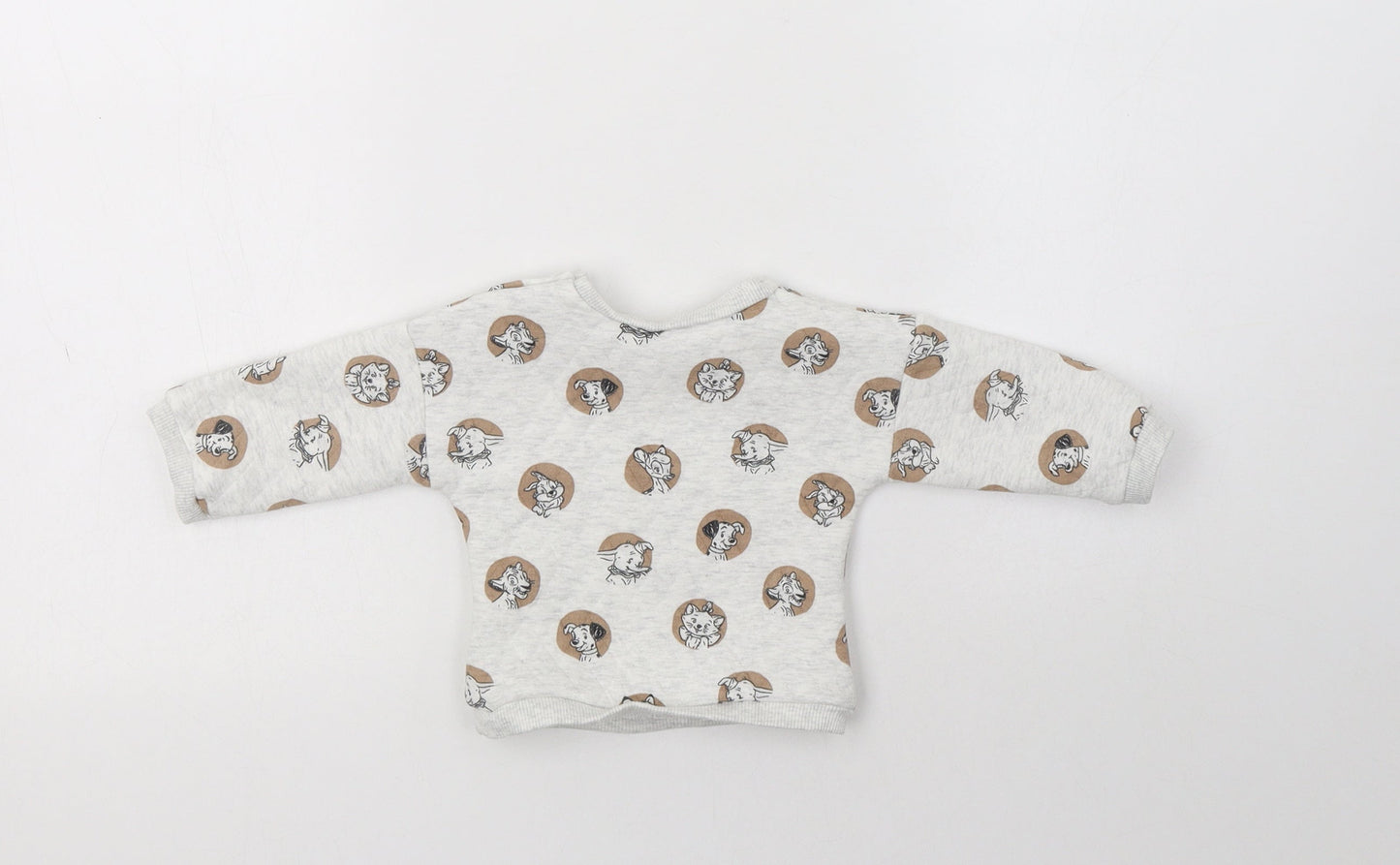 George Baby Grey Geometric Polyester Pullover Jumper Size 0-3 Months  Snap - Disney Characters