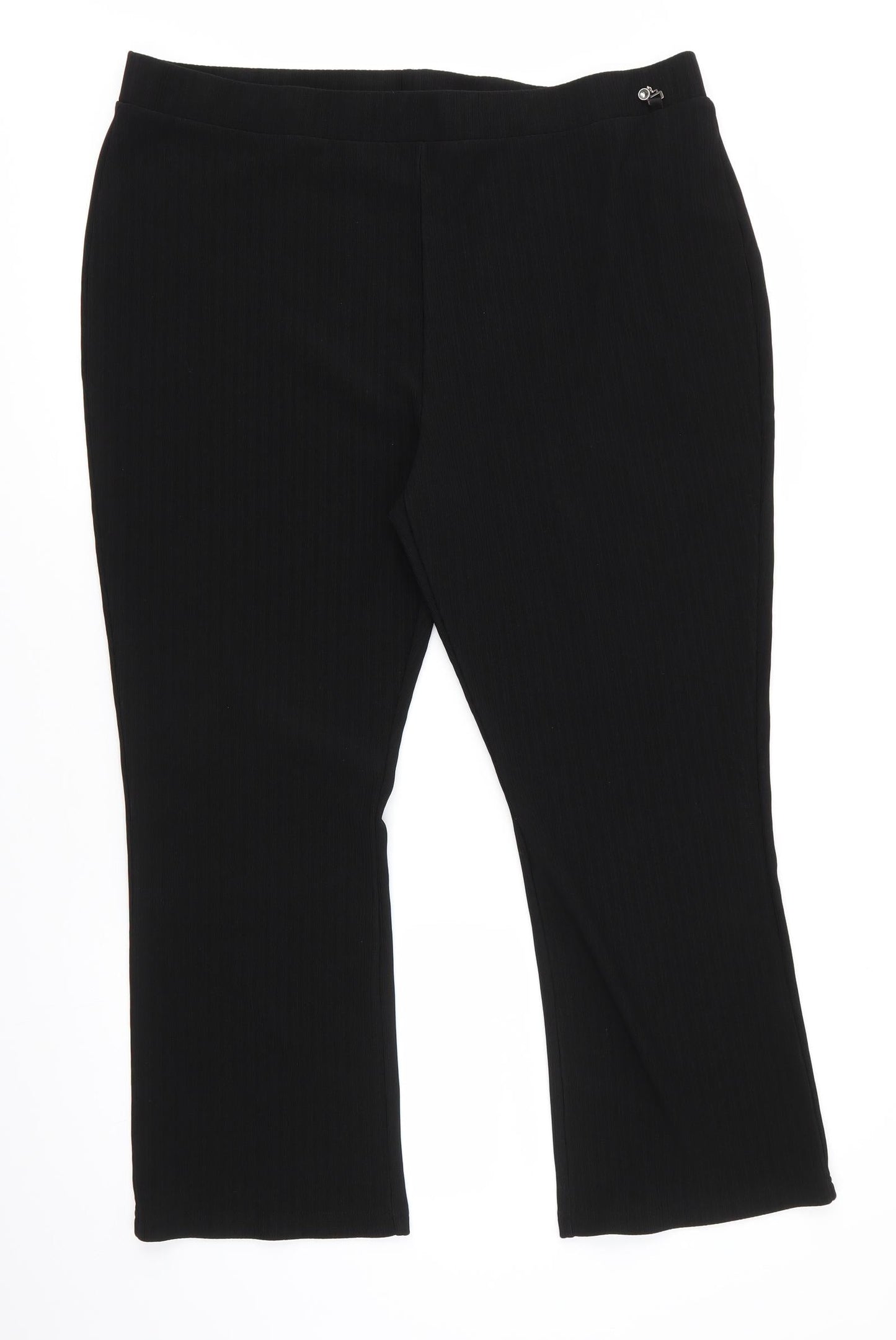 Papaya Womens Black Striped  Trousers  Size 21 in L25 in Regular  - Same colour vertical pattern stripe