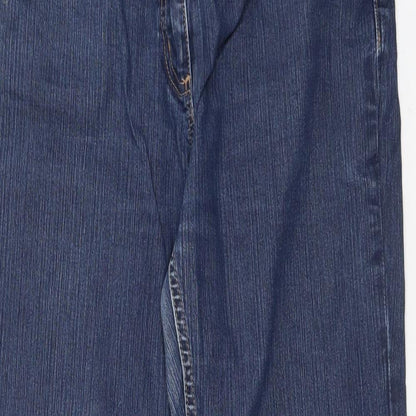 River Island Womens Blue  Cotton Snow Pants Trousers Size 14 L27 in Regular