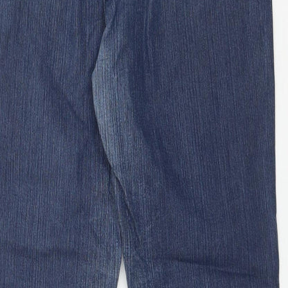 River Island Womens Blue  Cotton Snow Pants Trousers Size 14 L27 in Regular