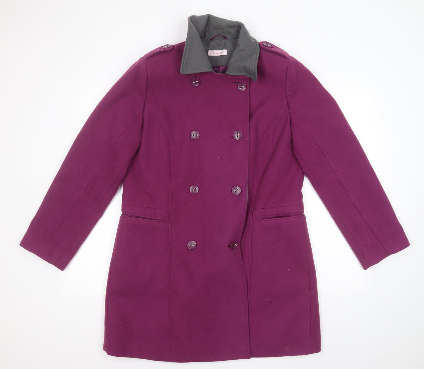 Simply Be Womens Pink   Overcoat Coat Size 14