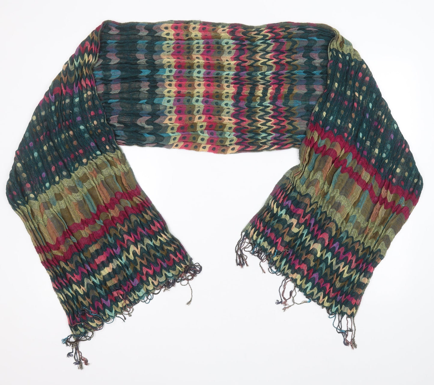 Preworn Womens Multicoloured Geometric   Scarf