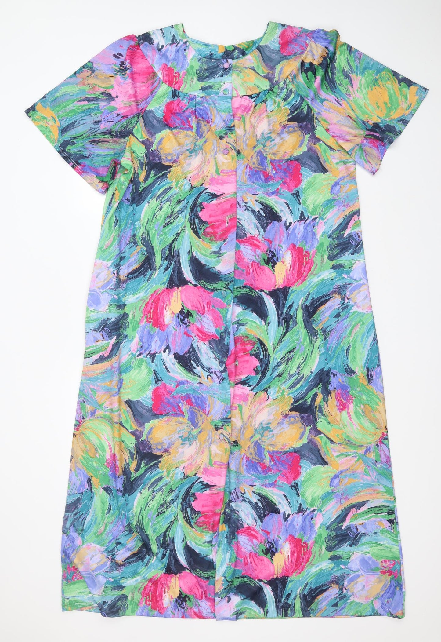 Preworn Womens Multicoloured Geometric  T-Shirt Dress    Round Neck