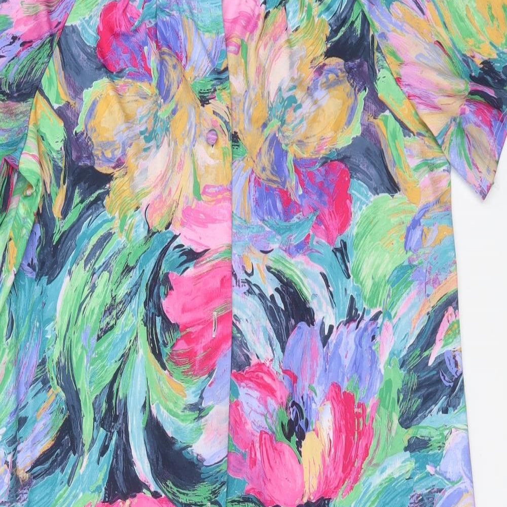 Preworn Womens Multicoloured Geometric  T-Shirt Dress    Round Neck
