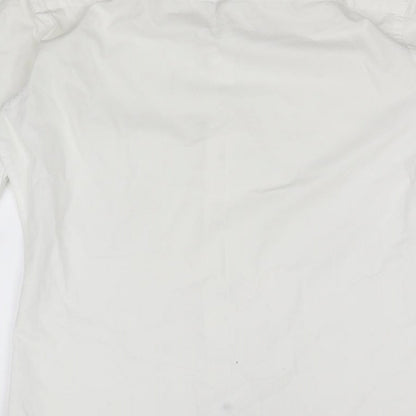 Next Mens White  Cotton  Button-Up Size 14.5 Collared