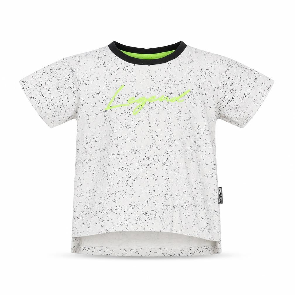 Primark Boys White Spotted Cotton Basic T-Shirt Size 18-24 Months Round Neck  - Legend