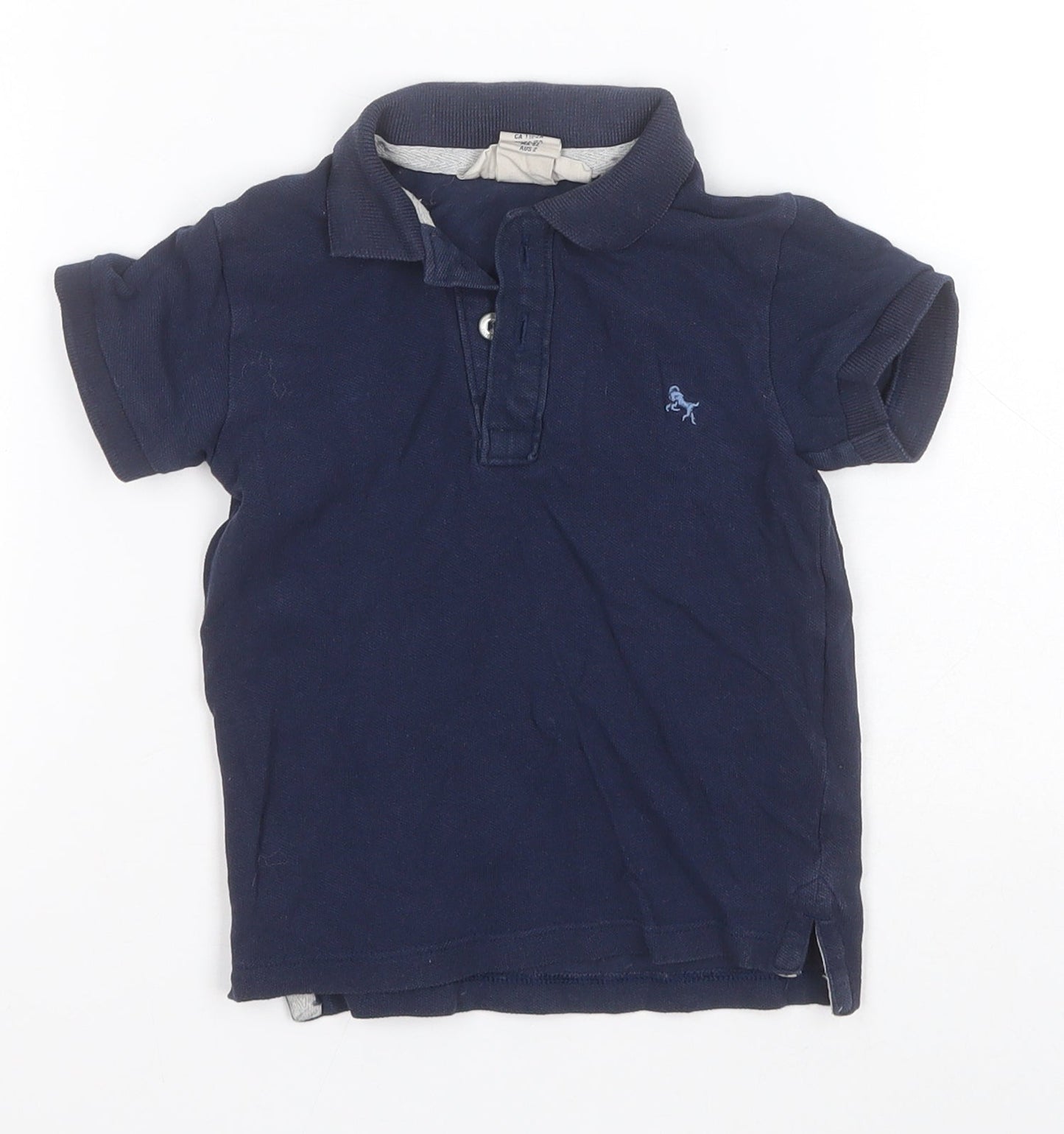 H&M Baby Blue  Cotton Basic Polo Size 18-24 Months Collared