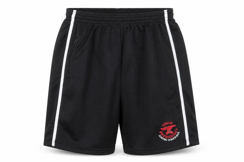Jazz Boys Black  Polyester Sweat Shorts Size XL  Regular  - Ysgol Brynrefail