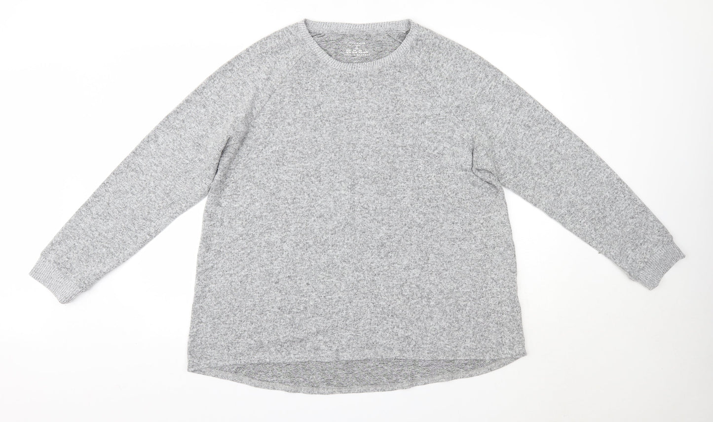 Primark Womens Grey Round Neck  Polyester Pullover Jumper Size XL