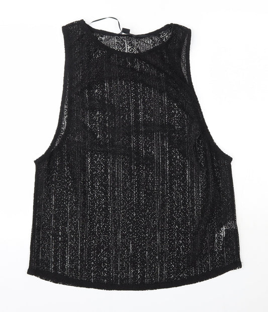 Primark Womens Black  Polyester Basic Blouse Size M Round Neck
