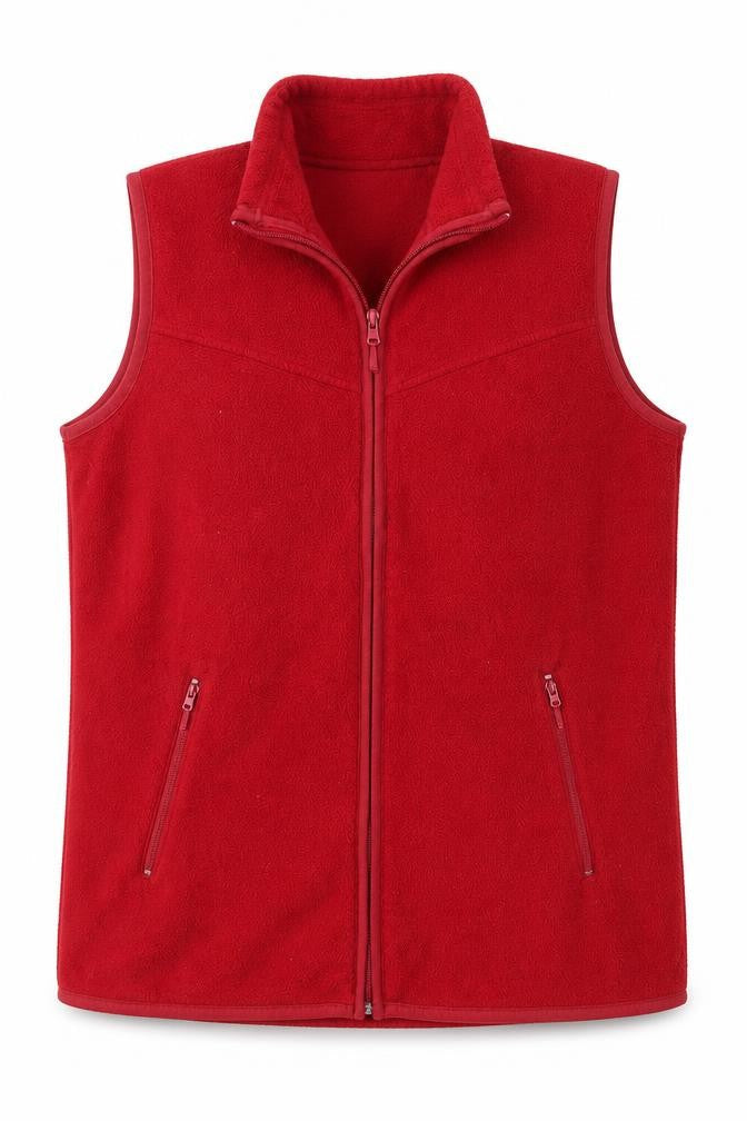 EWM Womens Red High Neck  Polyester Vest Jumper Size M