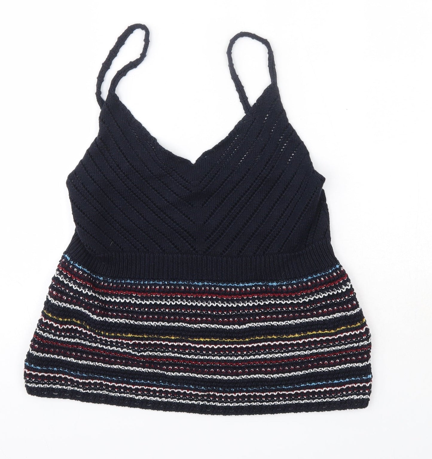 New Look Womens Multicoloured  Acrylic Camisole Blouse Size M V-Neck