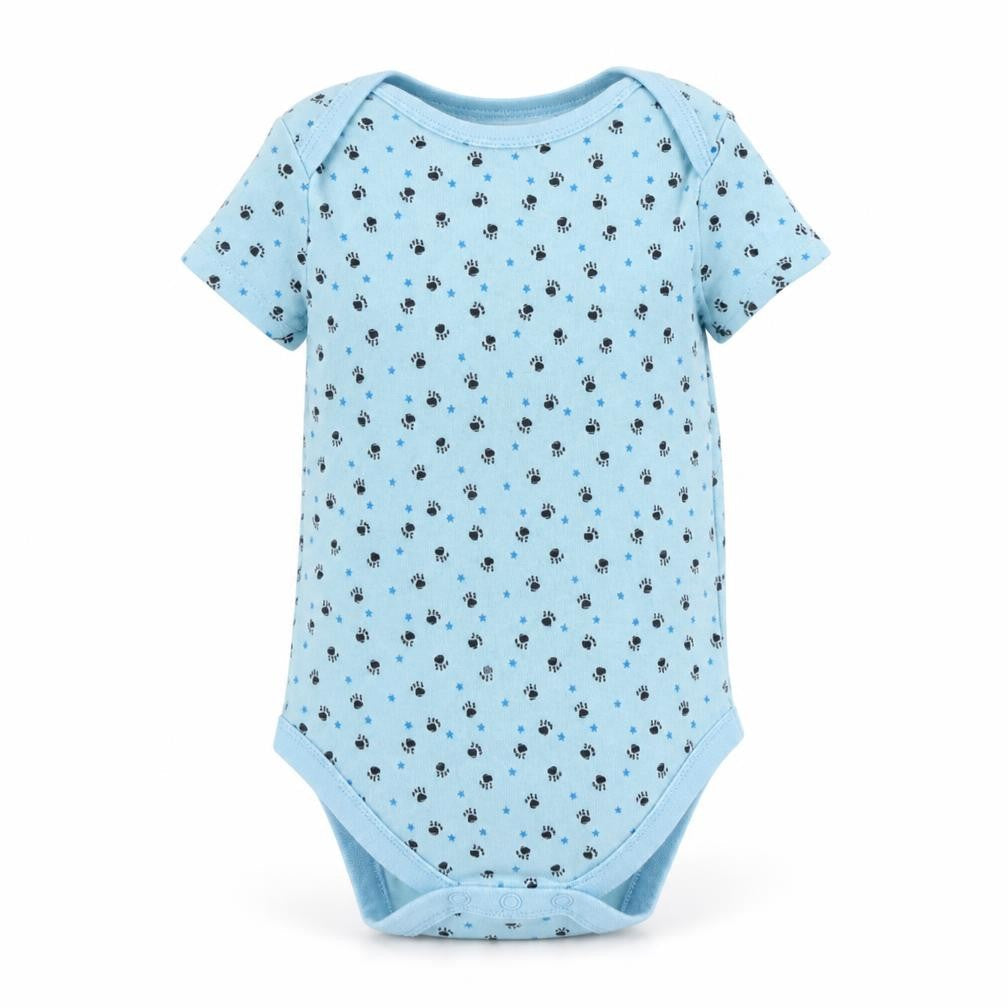 Pep&Co Blue Geometric Cotton Romper One-Piece Size 18-24 Months  Snap - Paw Print