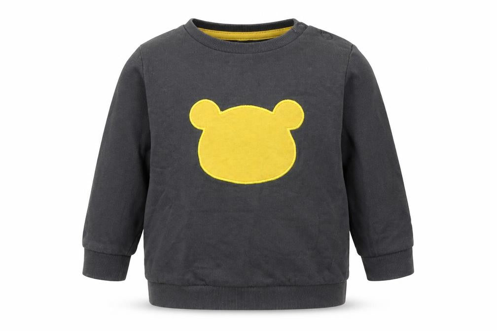 So Cute Boys Grey  Cotton Pullover Sweatshirt Size 2-3 Years   - Teddy Bear