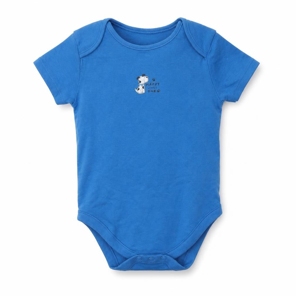 Pep&Co Baby Blue  Cotton Romper One-Piece Size 18-24 Months  Snap - Puppy