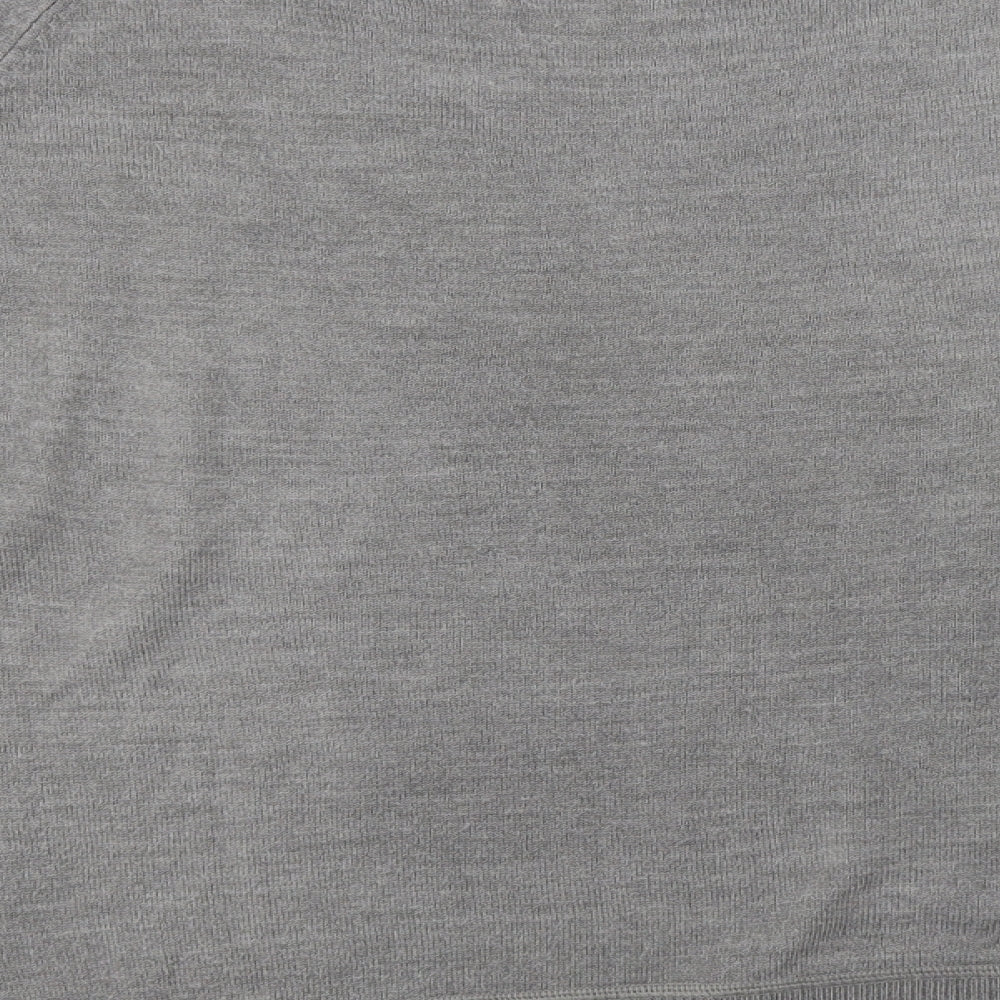 Papaya Womens Grey Crew Neck  Acrylic Pullover Jumper Size 14