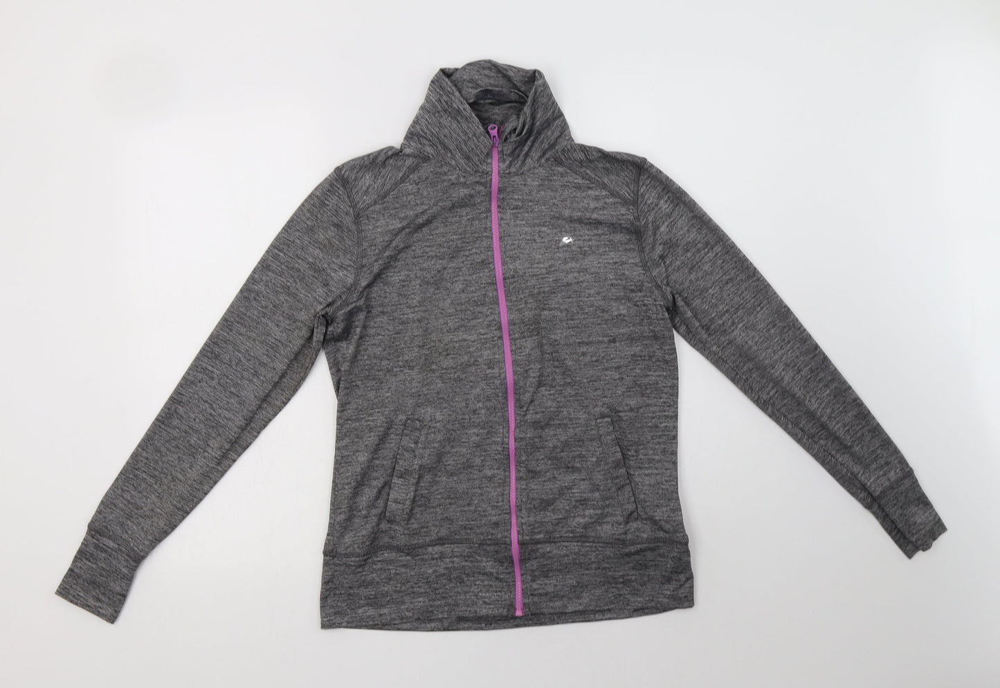F&F Womens Grey  Polyester Full Zip Sweatshirt Size M  Zip