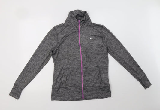 F&F Womens Grey  Polyester Full Zip Sweatshirt Size M  Zip