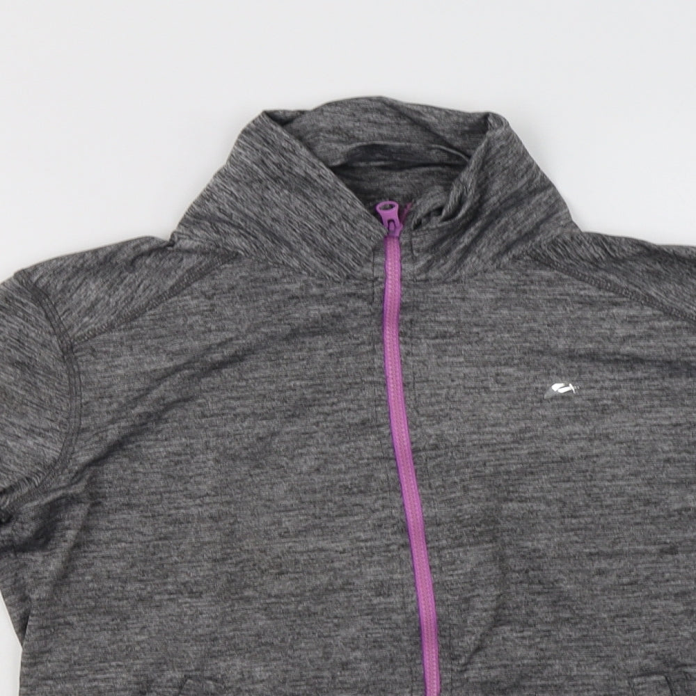 F&F Womens Grey  Polyester Full Zip Sweatshirt Size M  Zip