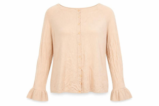 Marks & Spencer Womens Pink Round Neck  Acrylic Cardigan Jumper Size 12