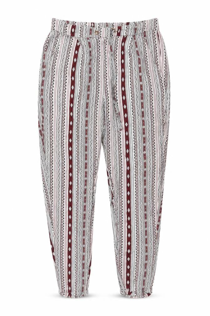 Atmosphere Womens Multicoloured Geometric Viscose Bloomer Trousers Size 12 L27 in Regular
