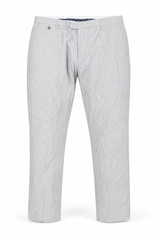 BURTON MENSWEAR Mens Grey  Cotton Dress Pants Trousers Size 36 L27 in Regular
