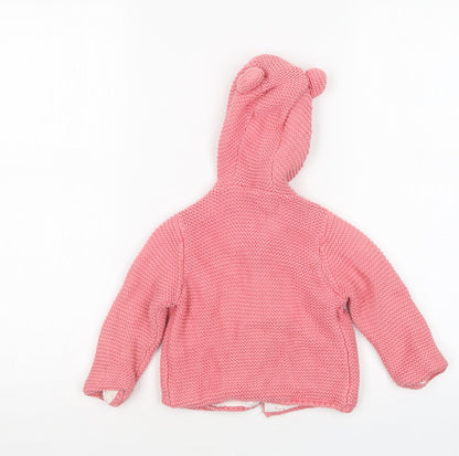 Marks & Spencer Girls Pink   Jacket Coatigan Size 6-9 Months