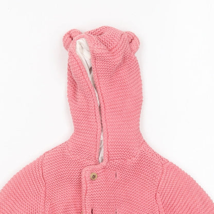 Marks & Spencer Girls Pink   Jacket Coatigan Size 6-9 Months
