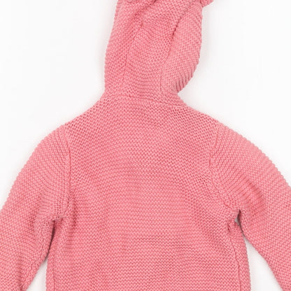 Marks & Spencer Girls Pink   Jacket Coatigan Size 6-9 Months