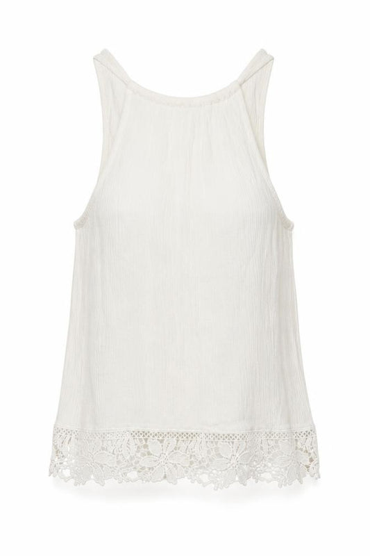 H&M Womens White   Basic Blouse Size 4 Round Neck