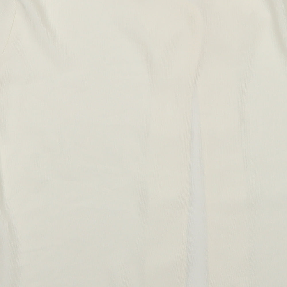 Berkertex Womens Ivory  Polyester Basic Button-Up Size 18 Round Neck
