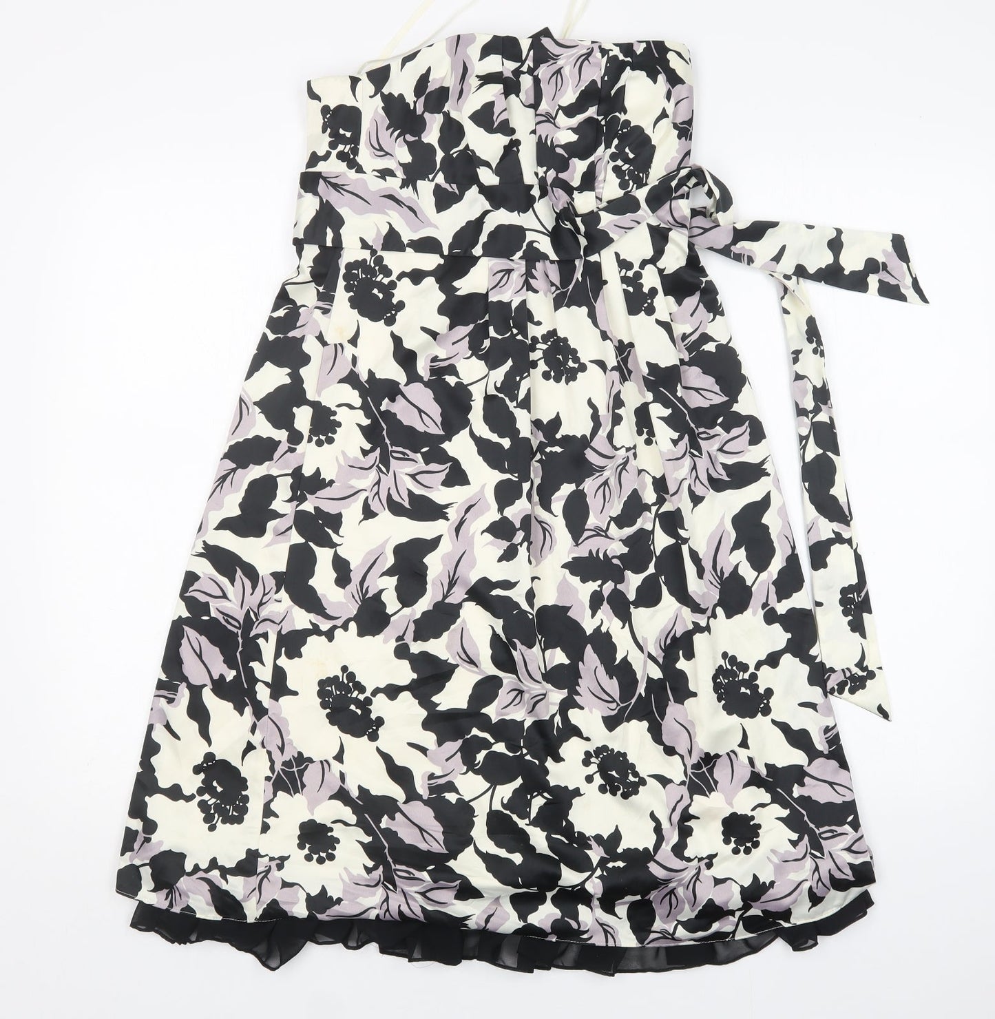 DEFINITIONS Womens Multicoloured Floral Polyester A-Line  Size 8  Off the Shoulder