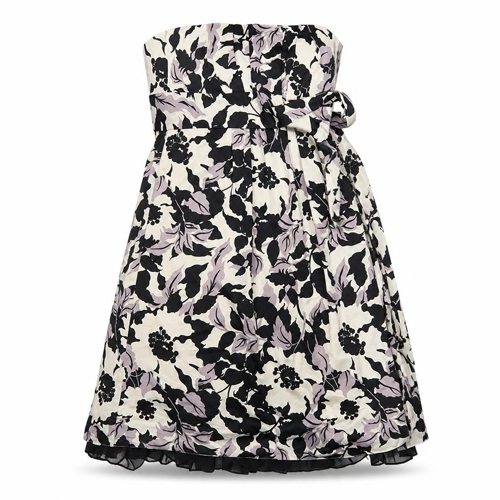 DEFINITIONS Womens Multicoloured Floral Polyester A-Line  Size 8  Off the Shoulder