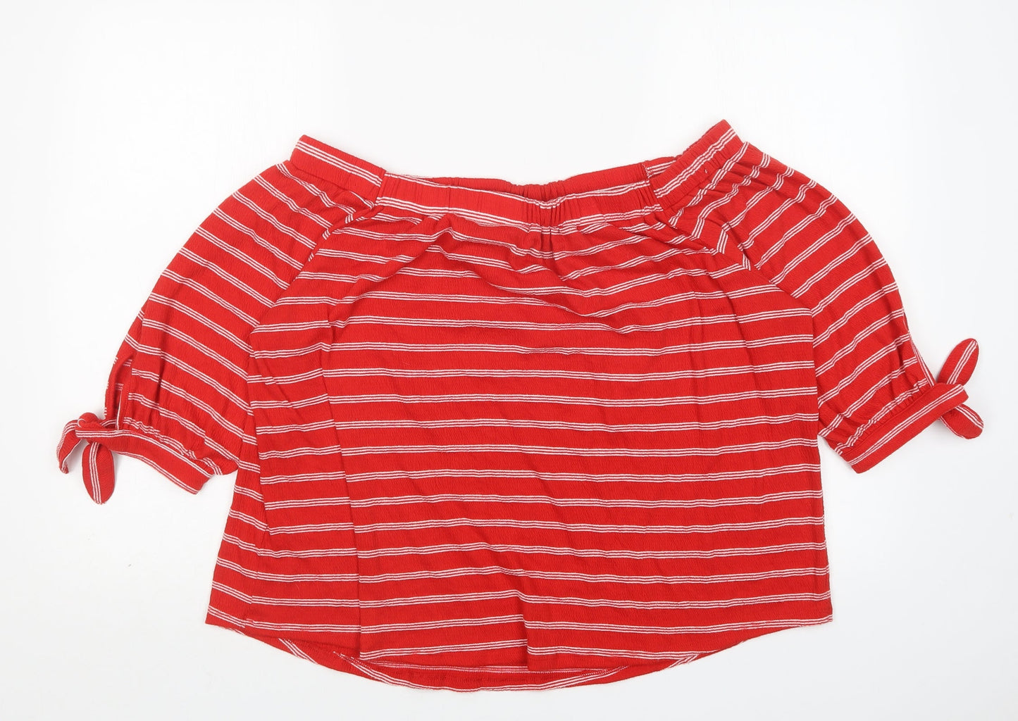 Papaya Womens Multicoloured Boat Neck Striped Polyester Pullover Jumper Size 16